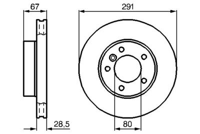 0986478691 BOSCH Тормозной диск