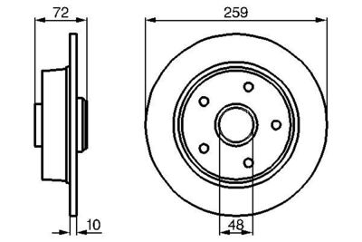 0986478700 BOSCH Тормозной диск