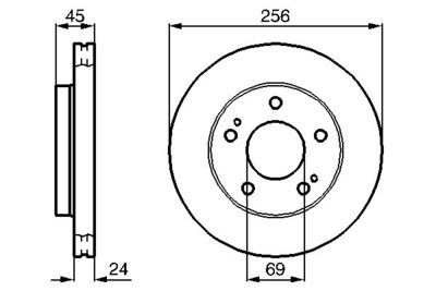 0986478708 BOSCH Тормозной диск