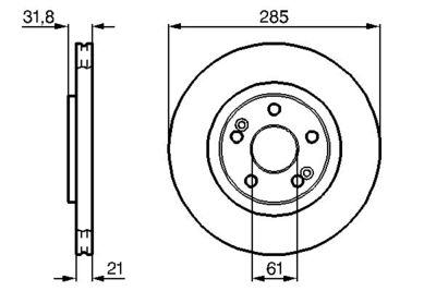 0986478719 BOSCH Тормозной диск