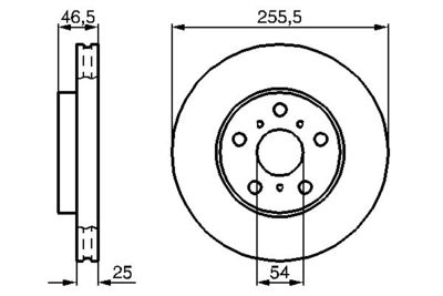 0986478724 BOSCH Тормозной диск