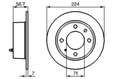 0986478749 BOSCH Тормозной диск