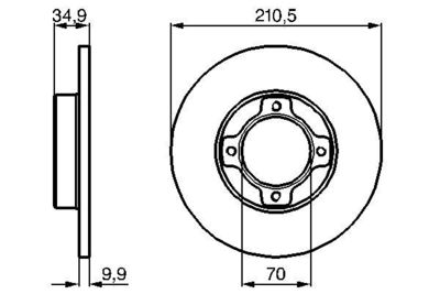 0986478755 BOSCH Тормозной диск