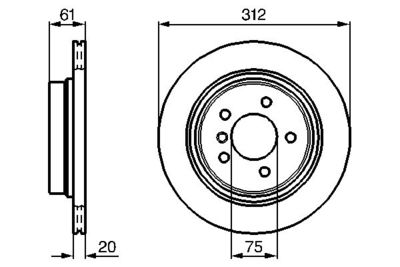 0986478763 BOSCH Тормозной диск