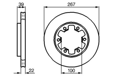 0986478806 BOSCH Тормозной диск