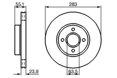 0986478814 BOSCH Тормозной диск