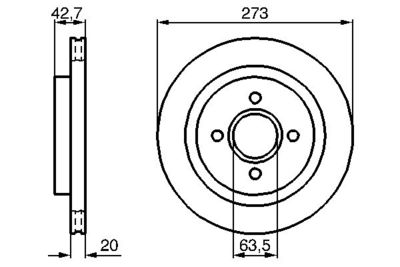 0986478816 BOSCH Тормозной диск