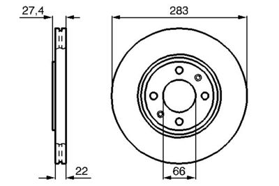 0986478834 BOSCH Тормозной диск