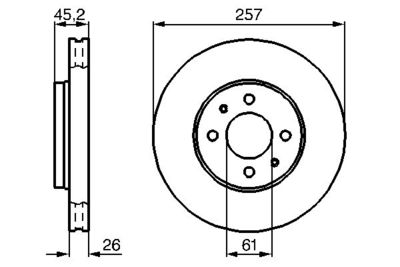 0986478835 BOSCH Тормозной диск