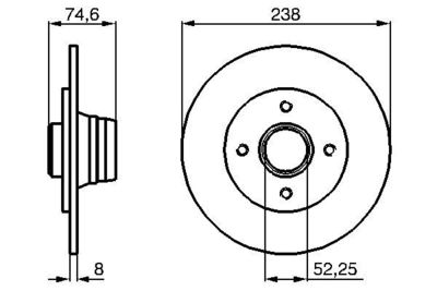 0986478866 BOSCH Тормозной диск