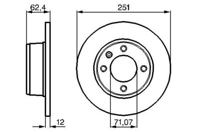 0986478879 BOSCH Тормозной диск