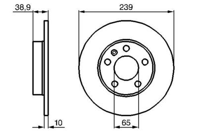 0986478894 BOSCH Тормозной диск