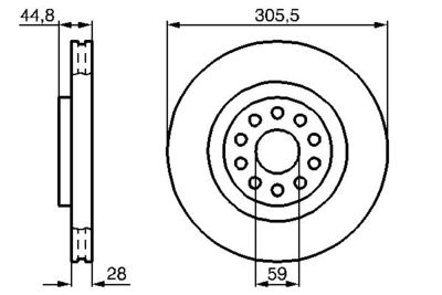 0986478963 BOSCH Тормозной диск