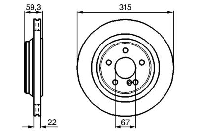 0986478966 BOSCH Тормозной диск