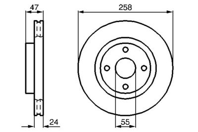 0986478989 BOSCH Тормозной диск