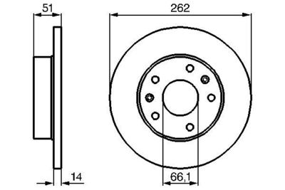 0986478991 BOSCH Тормозной диск