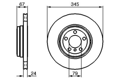 0986479005 BOSCH Тормозной диск