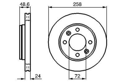 0986479008 BOSCH Тормозной диск