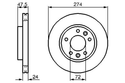 0986479013 BOSCH Тормозной диск