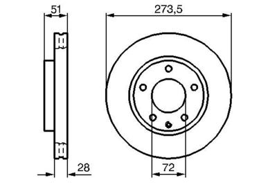 0986479016 BOSCH Тормозной диск