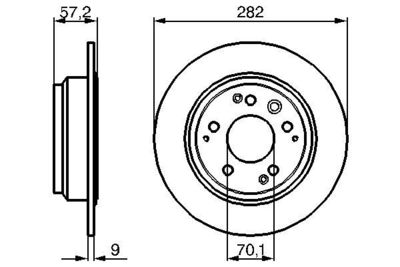 0986479017 BOSCH Тормозной диск