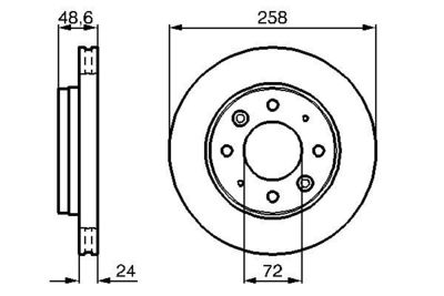 0986479019 BOSCH Тормозной диск