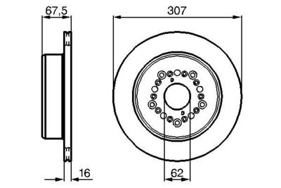 0986479023 BOSCH Тормозной диск