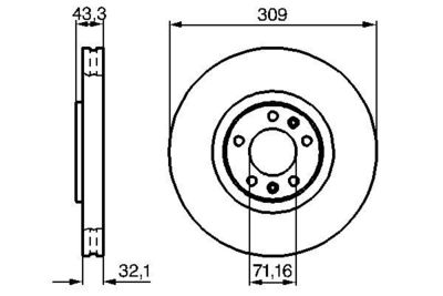 0986479027 BOSCH Тормозной диск