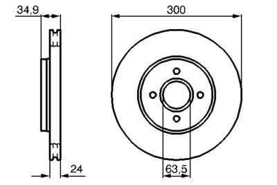 0986479048 BOSCH Тормозной диск