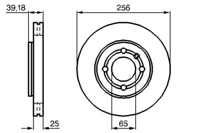 0986479054 BOSCH Тормозной диск