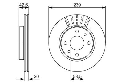 0986479082 BOSCH Тормозной диск