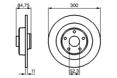 0986479083 BOSCH Тормозной диск