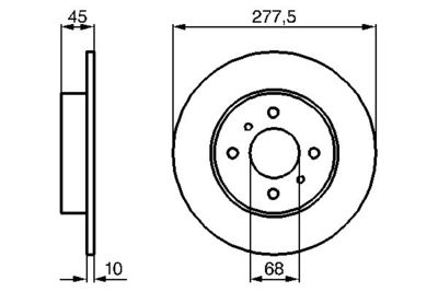 0986479105 BOSCH Тормозной диск