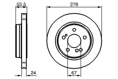 0986479133 BOSCH Тормозной диск