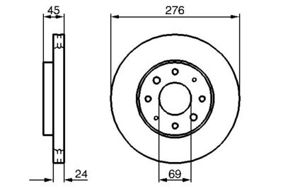 0986479140 BOSCH Тормозной диск