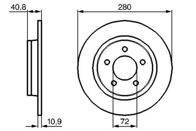 0986479181 BOSCH Тормозной диск