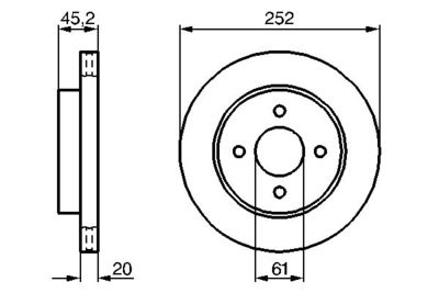 0986479238 BOSCH Тормозной диск