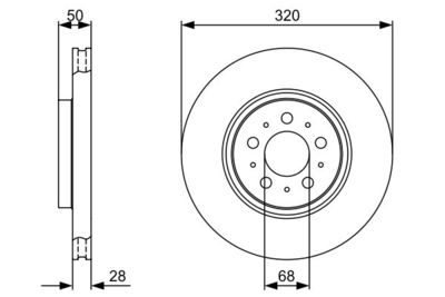 0986479321 BOSCH Тормозной диск