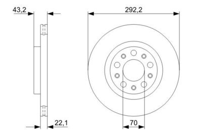 0986479327 BOSCH Тормозной диск