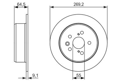 0986479336 BOSCH Тормозной диск