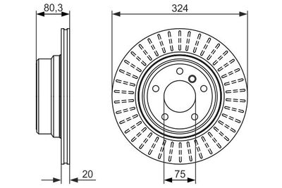 0986479350 BOSCH Тормозной диск