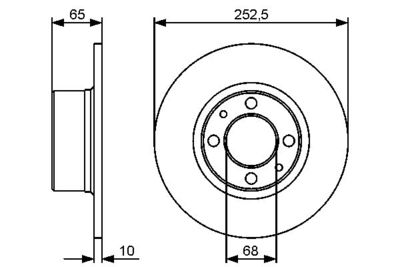 0986479435 BOSCH Тормозной диск