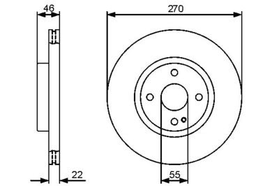 0986479472 BOSCH Тормозной диск