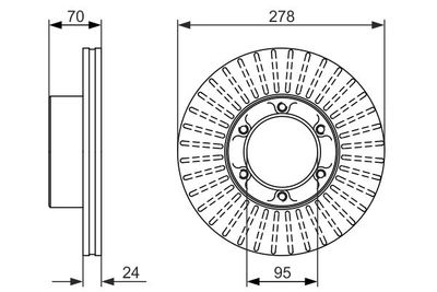 0986479488 BOSCH Тормозной диск