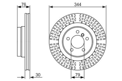 0986479489 BOSCH Тормозной диск