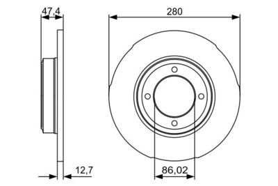 0986479493 BOSCH Тормозной диск