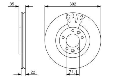 0986479500 BOSCH Тормозной диск