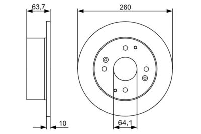 0986479504 BOSCH Тормозной диск