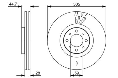 0986479530 BOSCH Тормозной диск