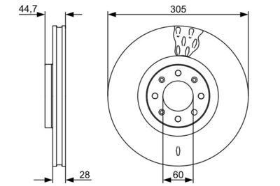 0986479531 BOSCH Тормозной диск